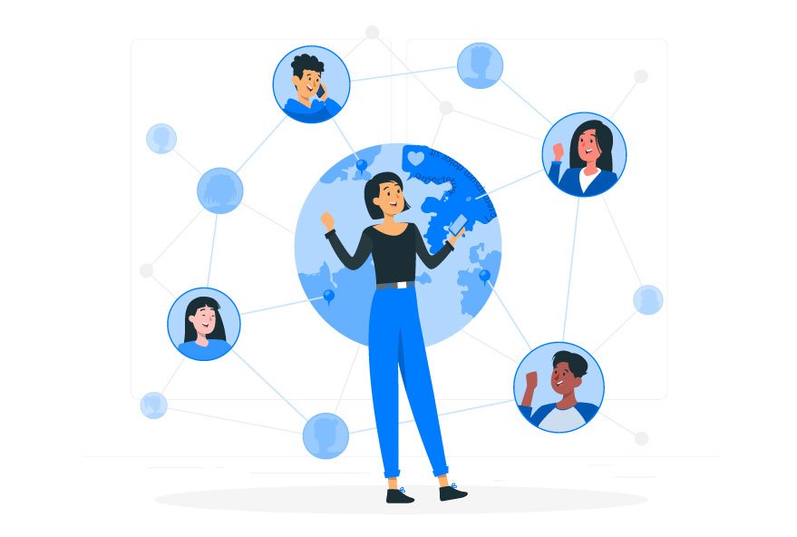 Healthcare network illustration